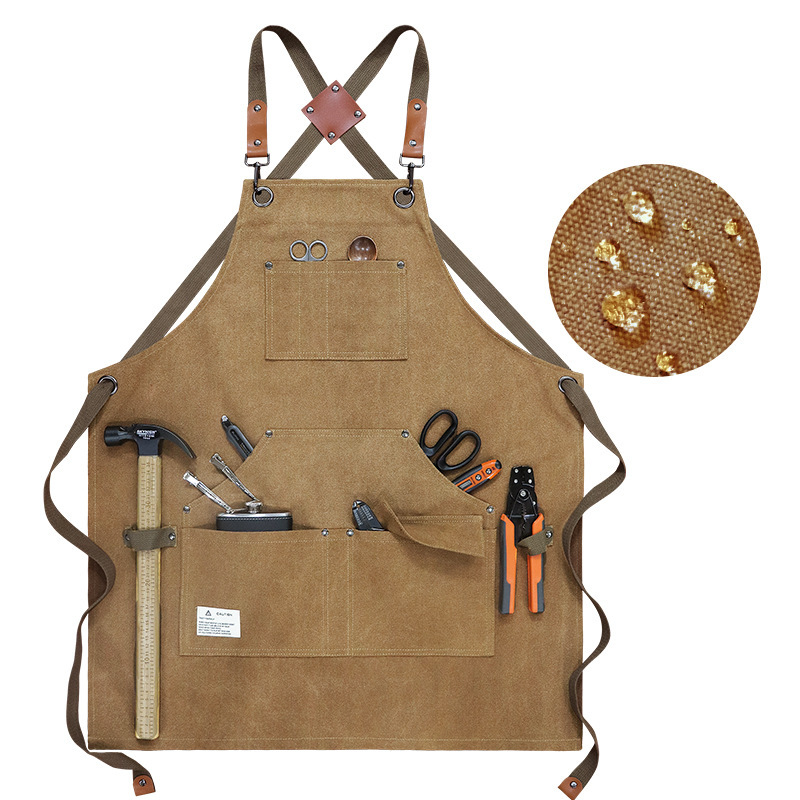 Woodworking Artisans - Grembiule multitasche impermeabile in tela spessa