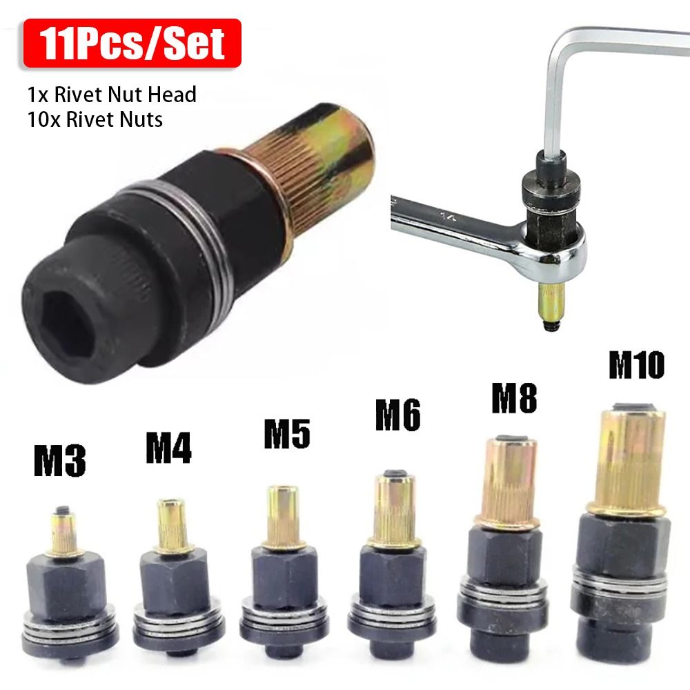 Woodworking Tool Stores - Set da 11 Pezzi di Rivettatrice
