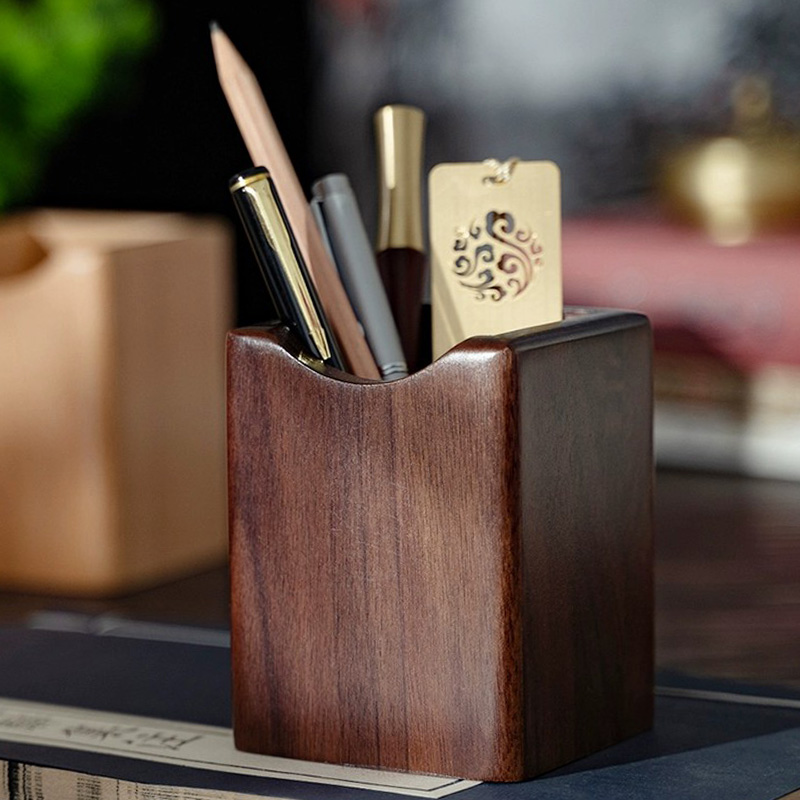 Woodworking School - Portapenne in noce naturale Custodia per