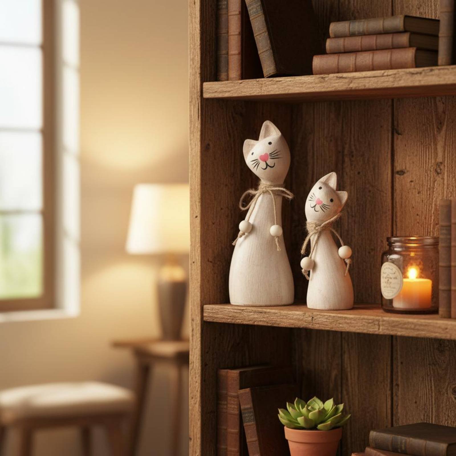 Set di 2 Statue di Gatti per C - Woodworking Artisans recensione e prezzo