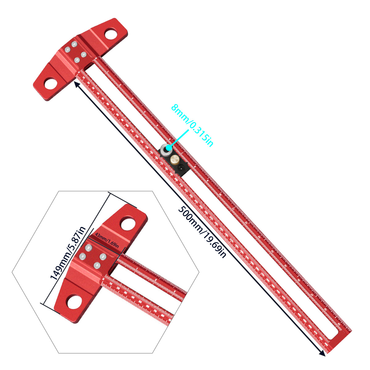 Righello a T per Falegnameria, - Woodworking Gauge recensione e prezzo
