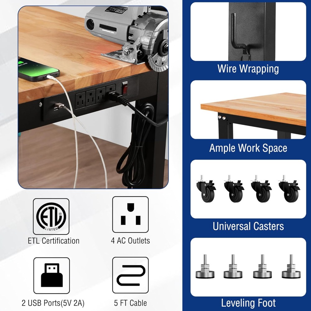 Banco da lavoro per garage, ba - Woodworking Workbench recensione e prezzo